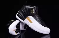 hommes air jordan xii 12 confortable elegant white black gold logo